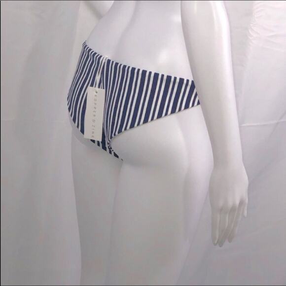 Kopper & Zink Navy & White Stripe Bikini Set - Size Large - Picture 14 of 16